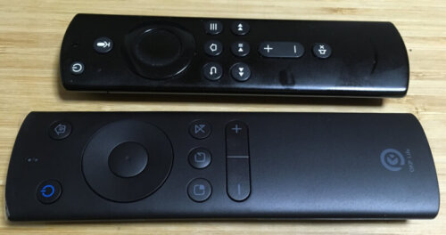 OKPK3のリモコンはFireTVstickとそっくり
